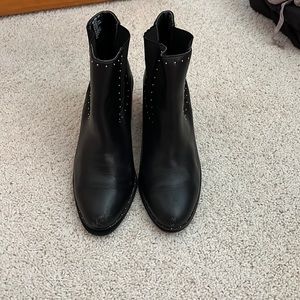 Black Steve Madden silver stud boots